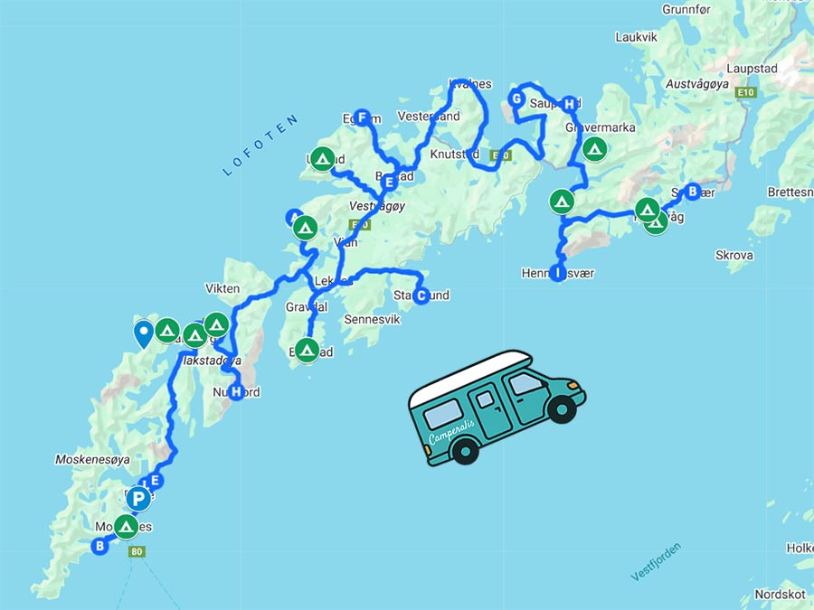 Lofoten map