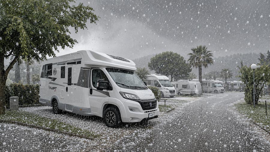 Kun je een camper beschermen tegen hagel?